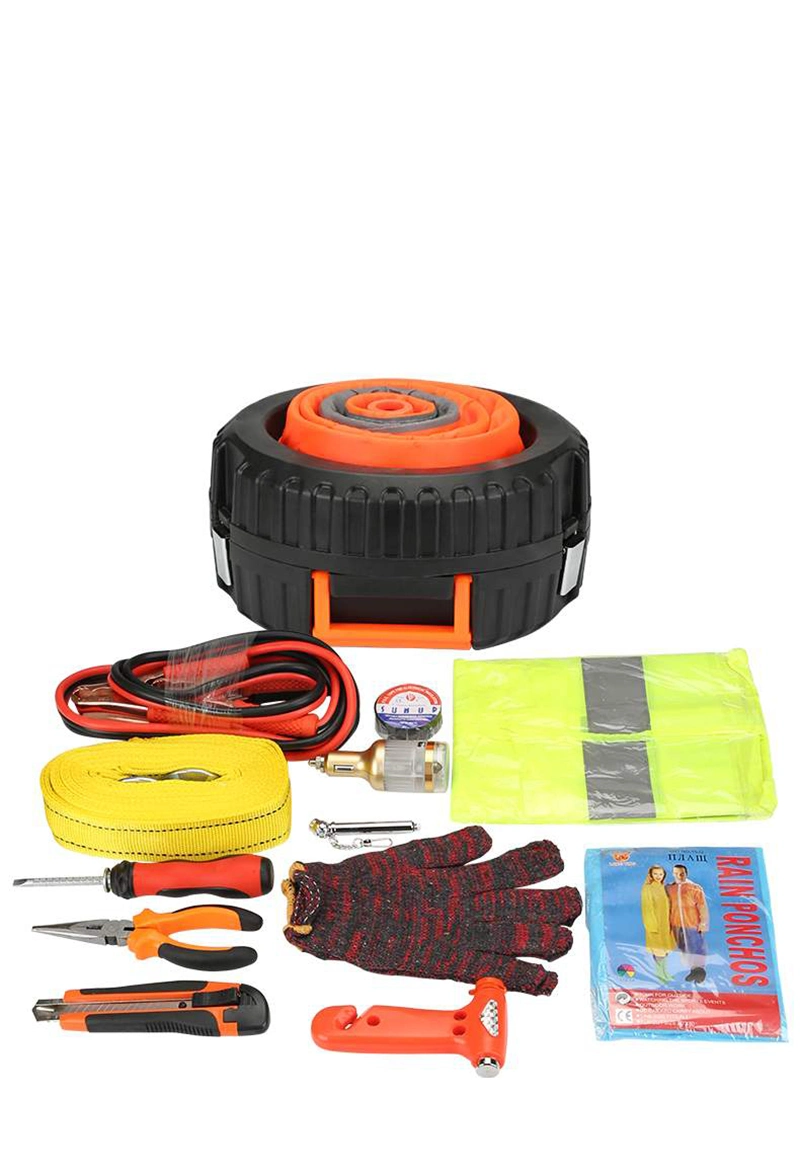 Tire Shape Car Emergency Kits with Collapsible Cone