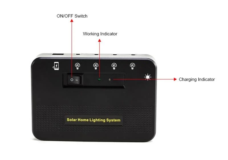 Solar Home Kit with Three Bulbs, Affordable for Most Rural, Emergency Light for Your Family with Phone Charge.