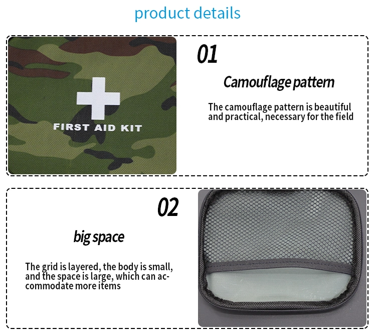 Portable Wear-Resistant Military Camouflage Tactical Hiking First Aid Kit