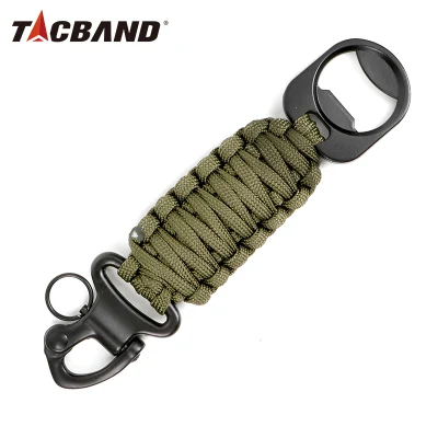 Tacband geflochtenes Paracord-Dosenöffner-Karabiner-Schlüsselanhänger-Outdoor-Survival-Kit