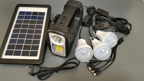 Tragbares Solar-Arbeitswarnlicht für Haus und Außenbereich, Plug-and-Play-Solarlicht, Flutlicht, All-in-One-System-Kit mit Datenkabel